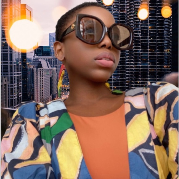 GUCCI GG1257SA Square Sunglass comes shiny dark havana frame with brown lenses. - Picture 4 of 17